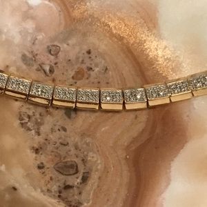 NWOT DIAMOND ACCENT VERMEIL OVER STERLING SILVER BRACELT